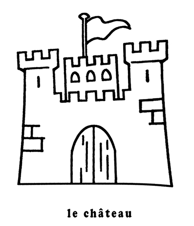 coloriage le chateau mon premier imagier