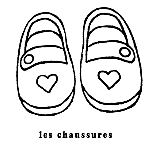 coloriage les chaussures mon premier imagier