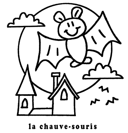 coloriage chauve-souris mon premier imagier