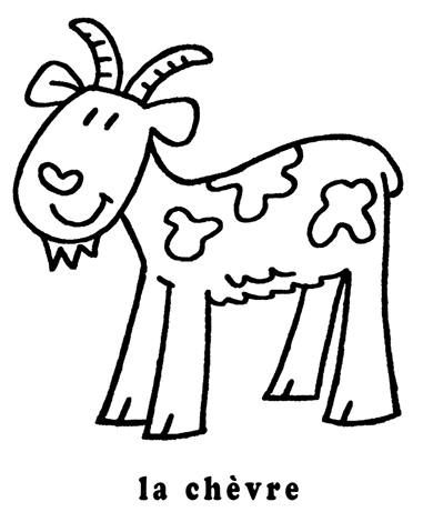 coloriage la chèvre  mon premier imagier