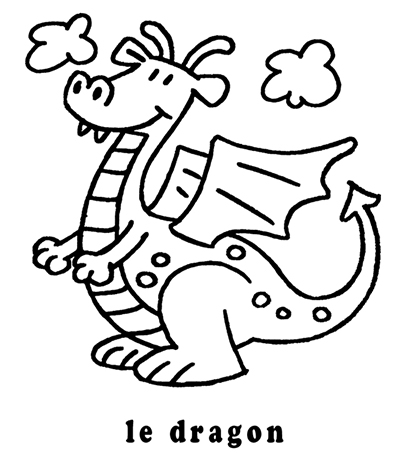 coloriage le dragon mon premier imagier