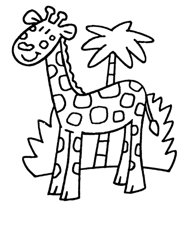 coloriage la girafe mon premier imagier