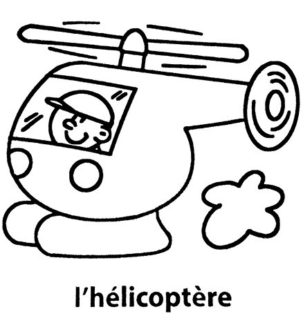 coloriage l'hélicoptère mon premier imagier
