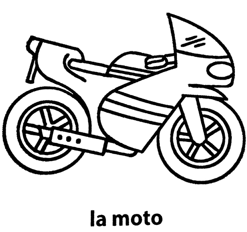 coloriage la moto mon premier imagier