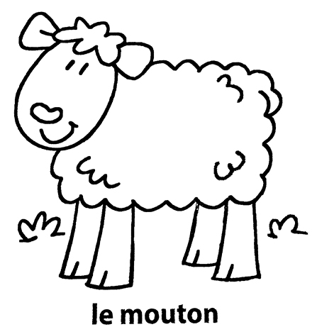coloriage le mouton mon premier imagier