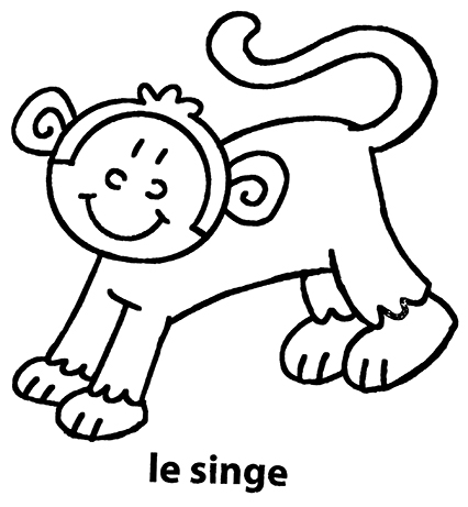 coloriage le singe mon premier imagier