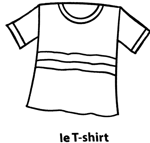 coloriage le t-shirt mon premier imagier