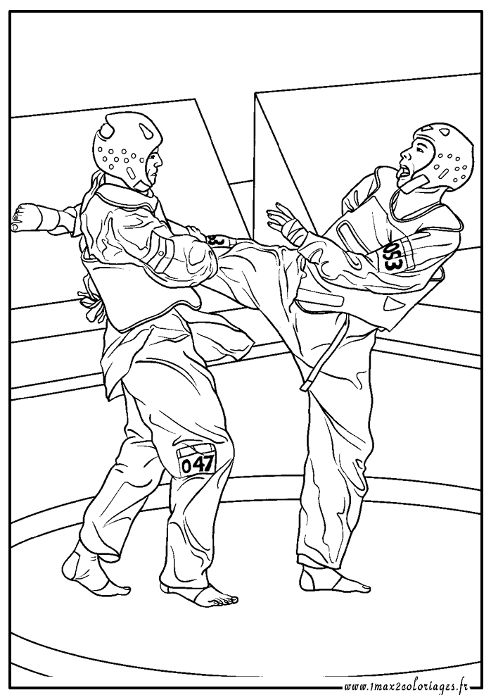 coloriage jeux olympiques - Taekwondo