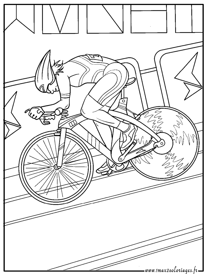 Coloriages Jeux Olympiques - cyclisme sur piste