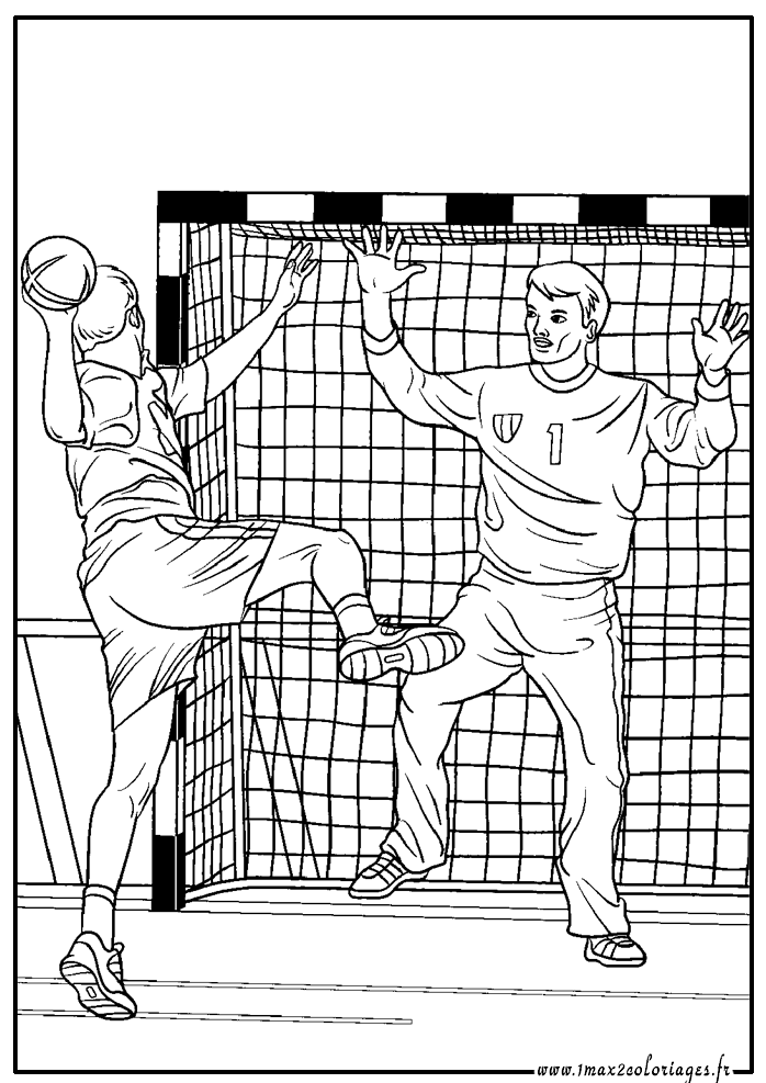 coloriage jeux olympiques - Handball