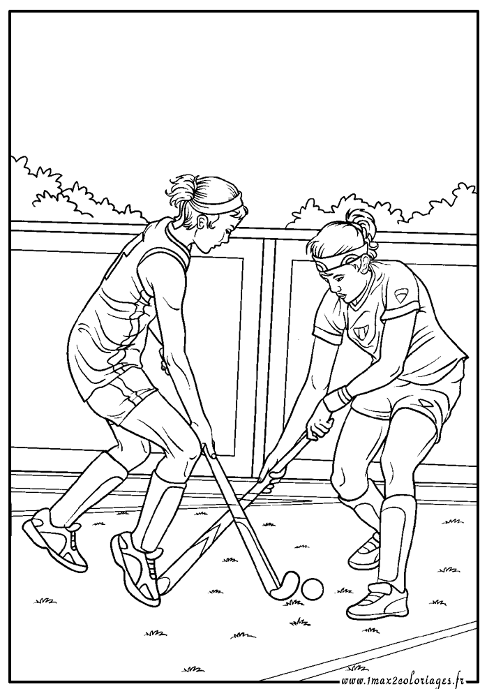 coloriage jeux olympiques - Hockey sur gazon