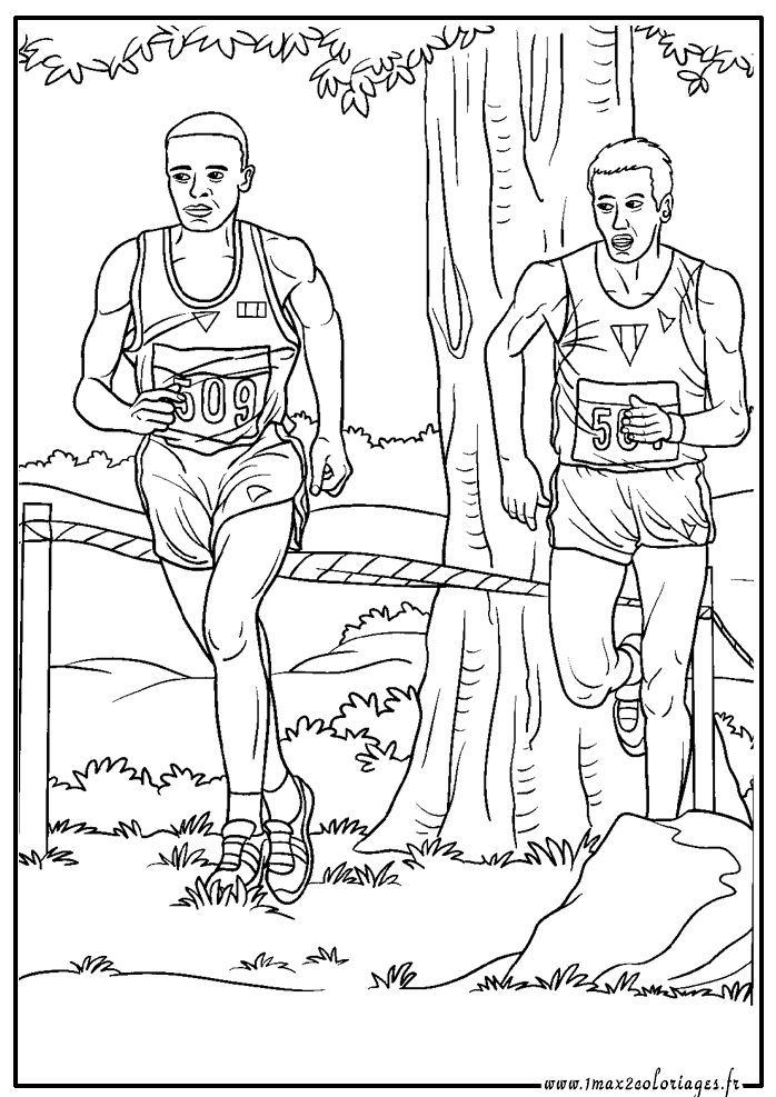 coloriage jeux olympiques - Marathon