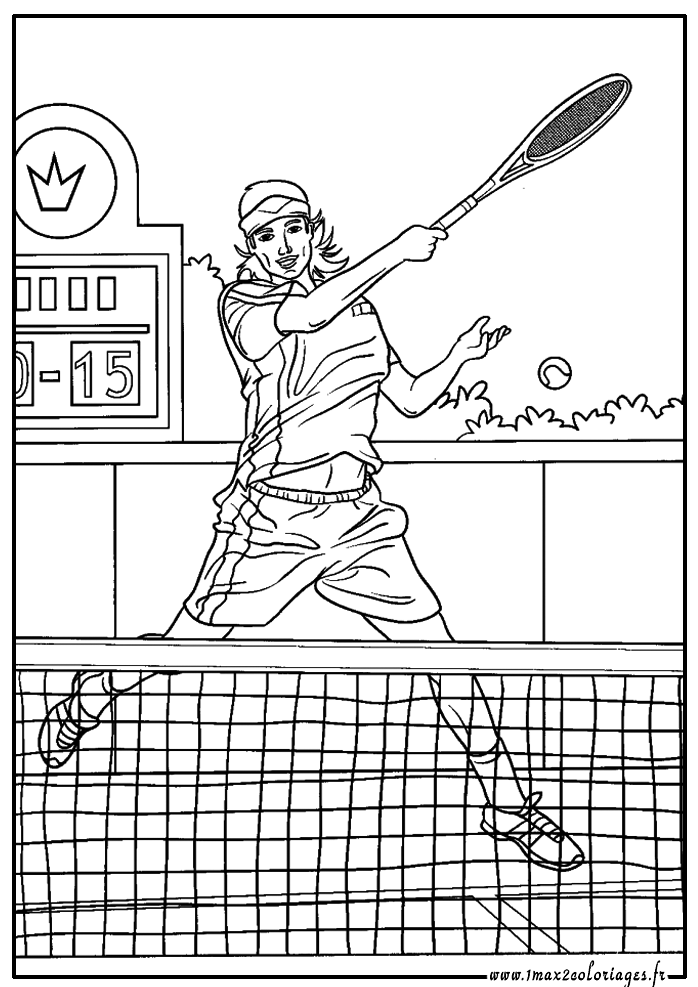 coloriage jeux olympiques - Tennis