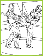 coloriage jeux olympiques - Taekwondo