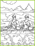 Coloriages Jeux Olympiques l'aviron