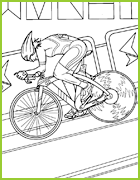 Coloriages Jeux Olympiques Cyclisme - Course sur piste