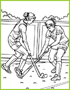 coloriage jeux olympiques - Hockey sur gazon