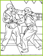 coloriage jeux olympiques - judo