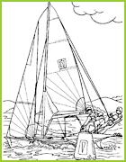 coloriage jeux olympiques - Voile