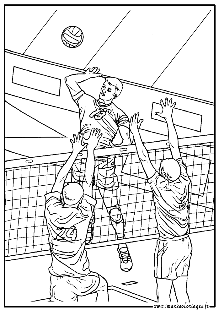 coloriage jeux olympiques - Volley-ball 