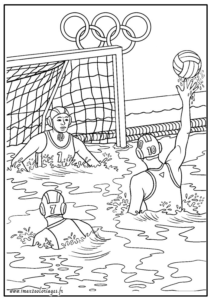 coloriage jeux olympiques - Water-polo
