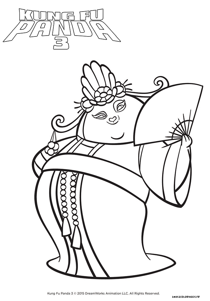 coloriage kung fu panda 3 Mei Mei