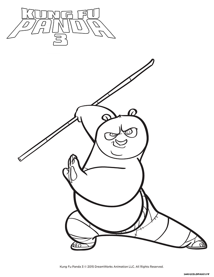coloriage kung fu panda 3