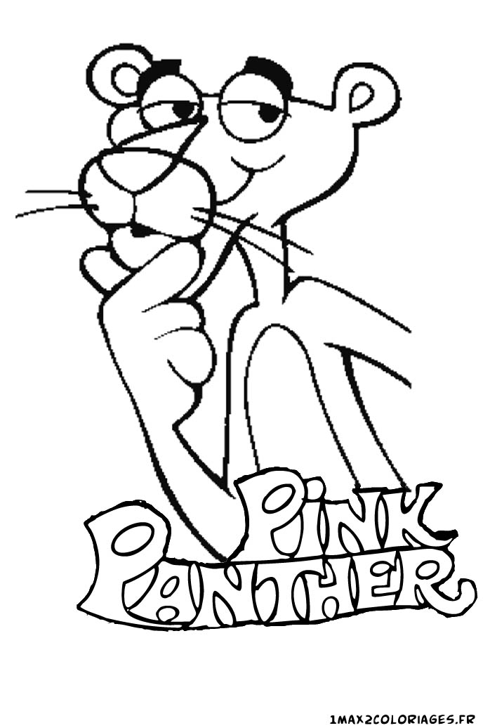 coloriage la panthere rose