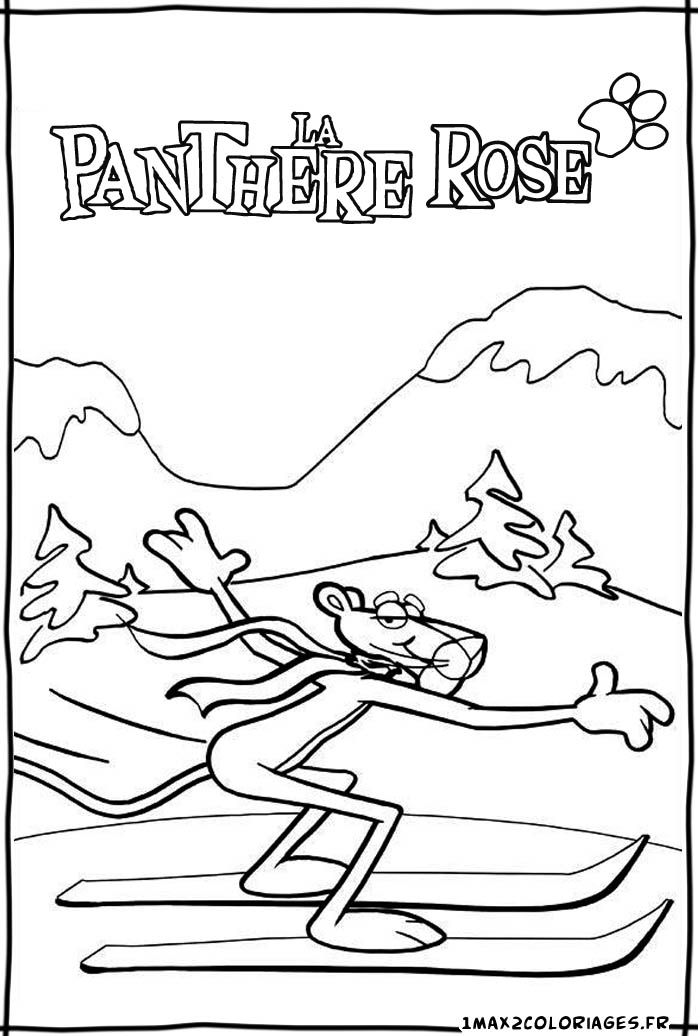 coloriage la panthere rose