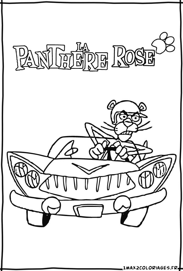 coloriage la panthere rose