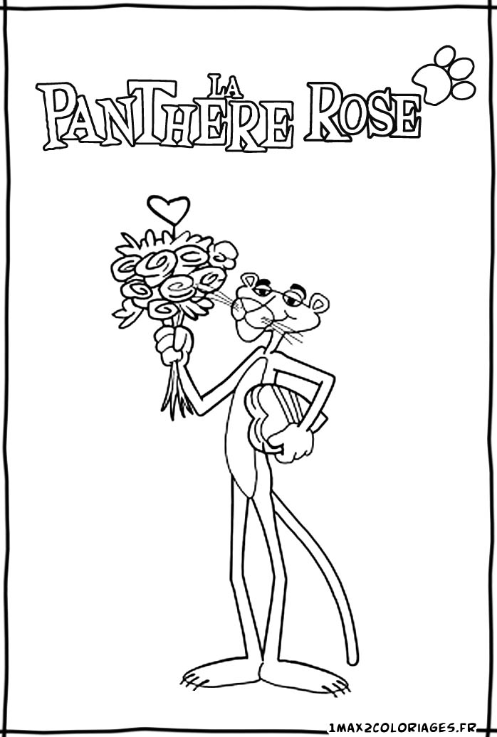 coloriage la panthere rose