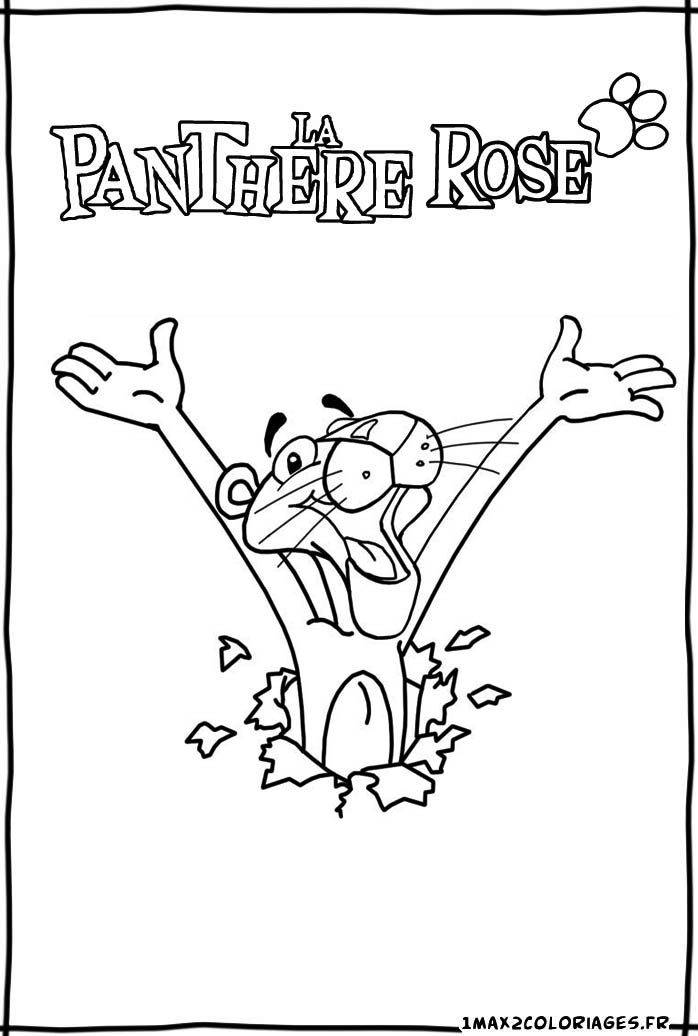 coloriage la panthere rose