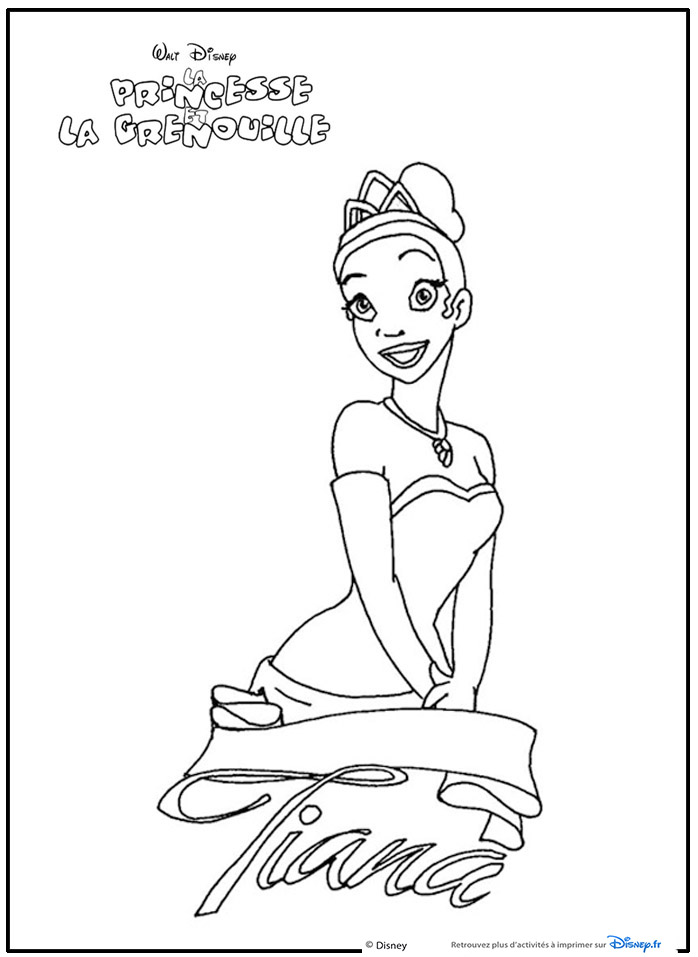 La Princesse et la Grenouille coloriages