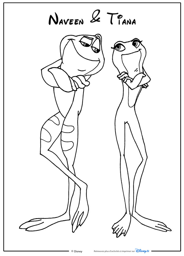 coloriage Naveen et Tiana