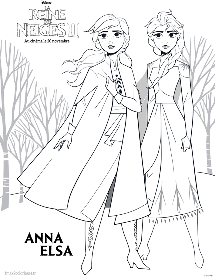 Coloriage officiel de la reine des neiges  anna a imprimer et a colorier