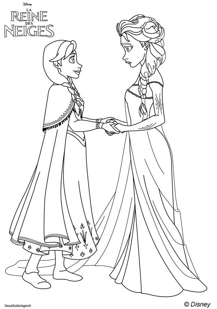 Coloriage la reine des neiges