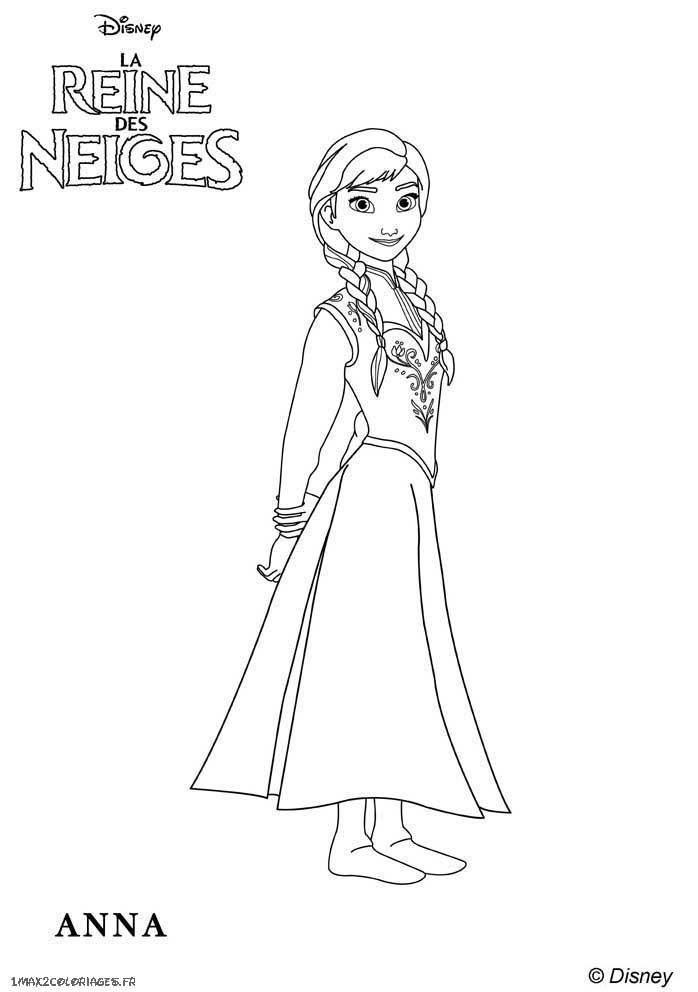 Coloriage anna la reine des neiges