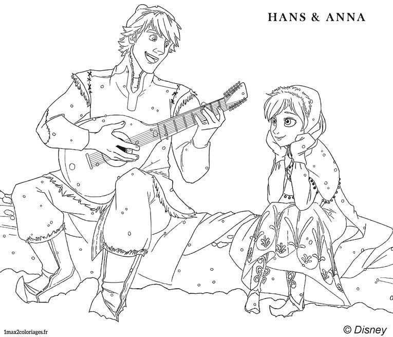 Coloriage hans et anna la reine des neiges