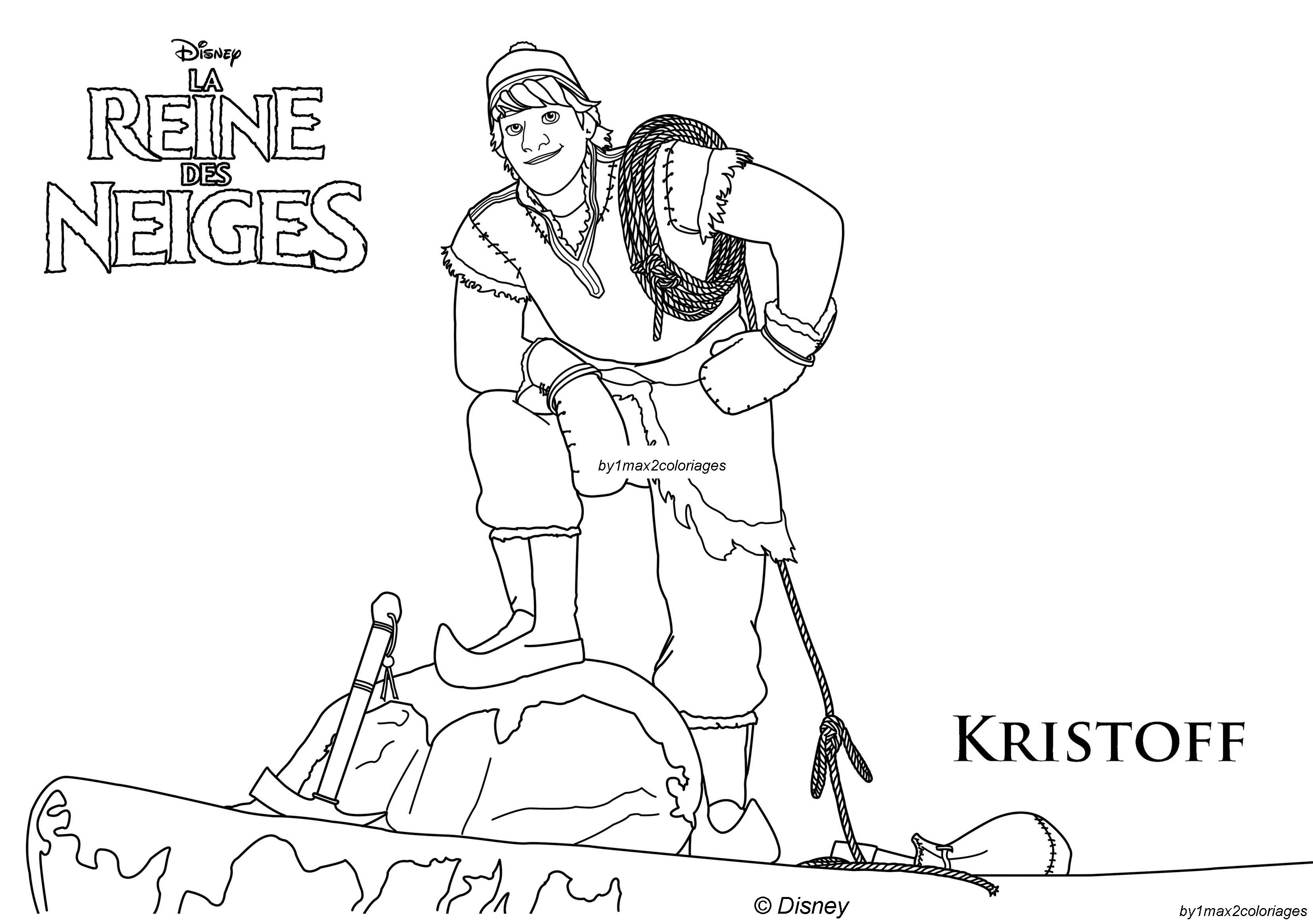 Coloriage Kristoff De La Reine Des Neiges Dessin La Reine Des