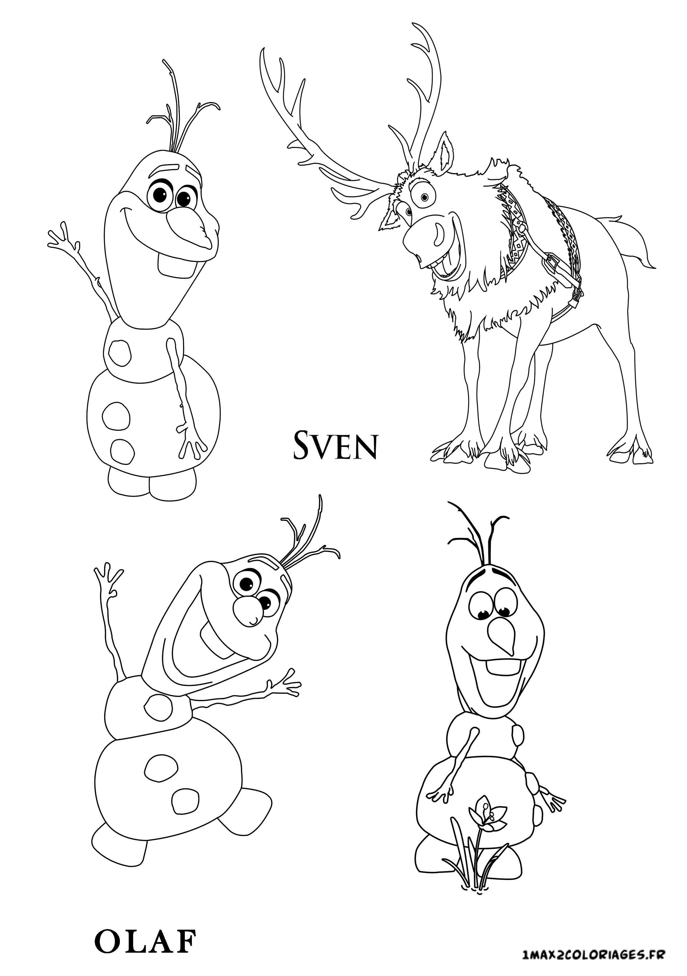 Coloriage Reine Des Neiges Sven