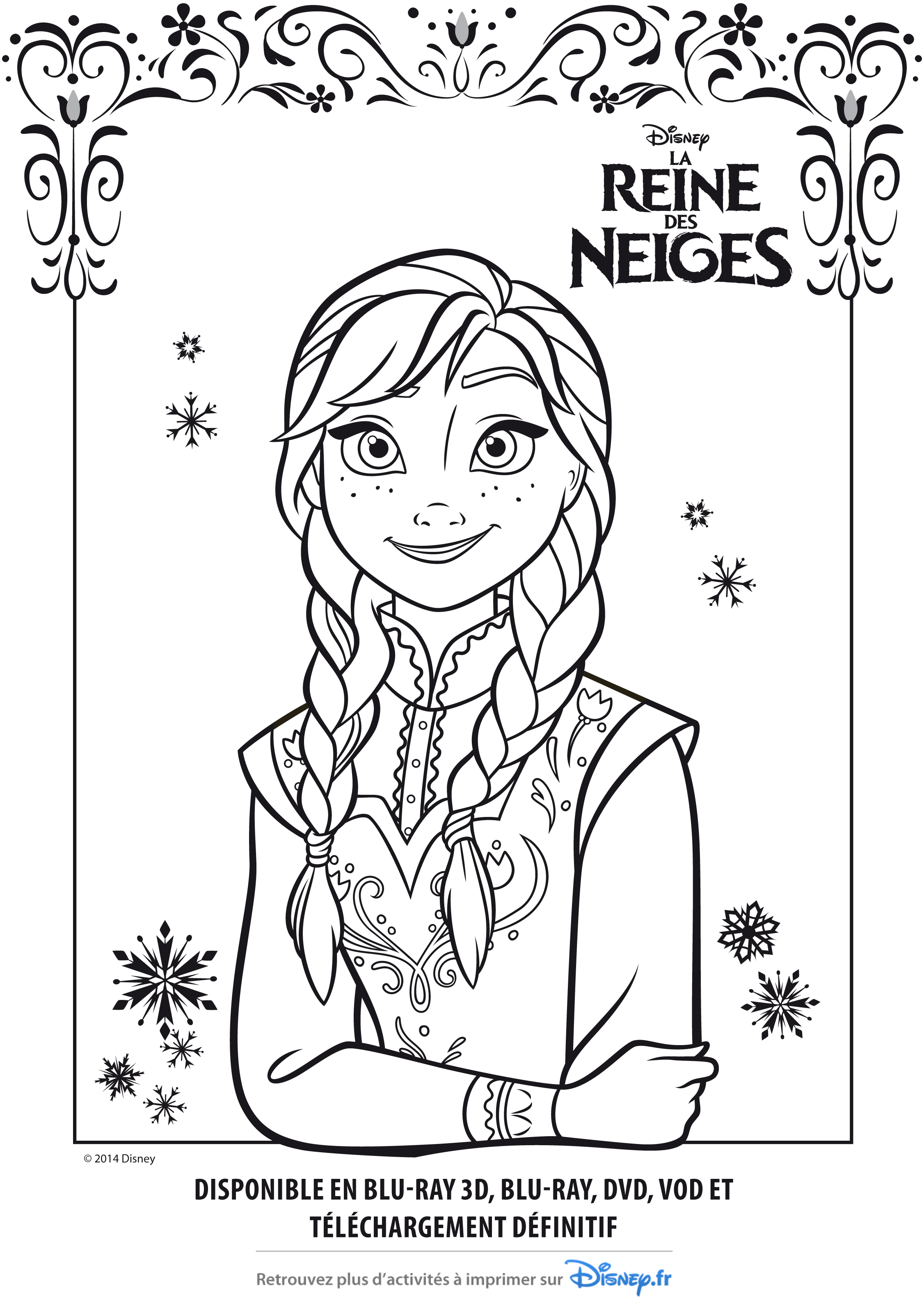 Coloriage la reine des neiges