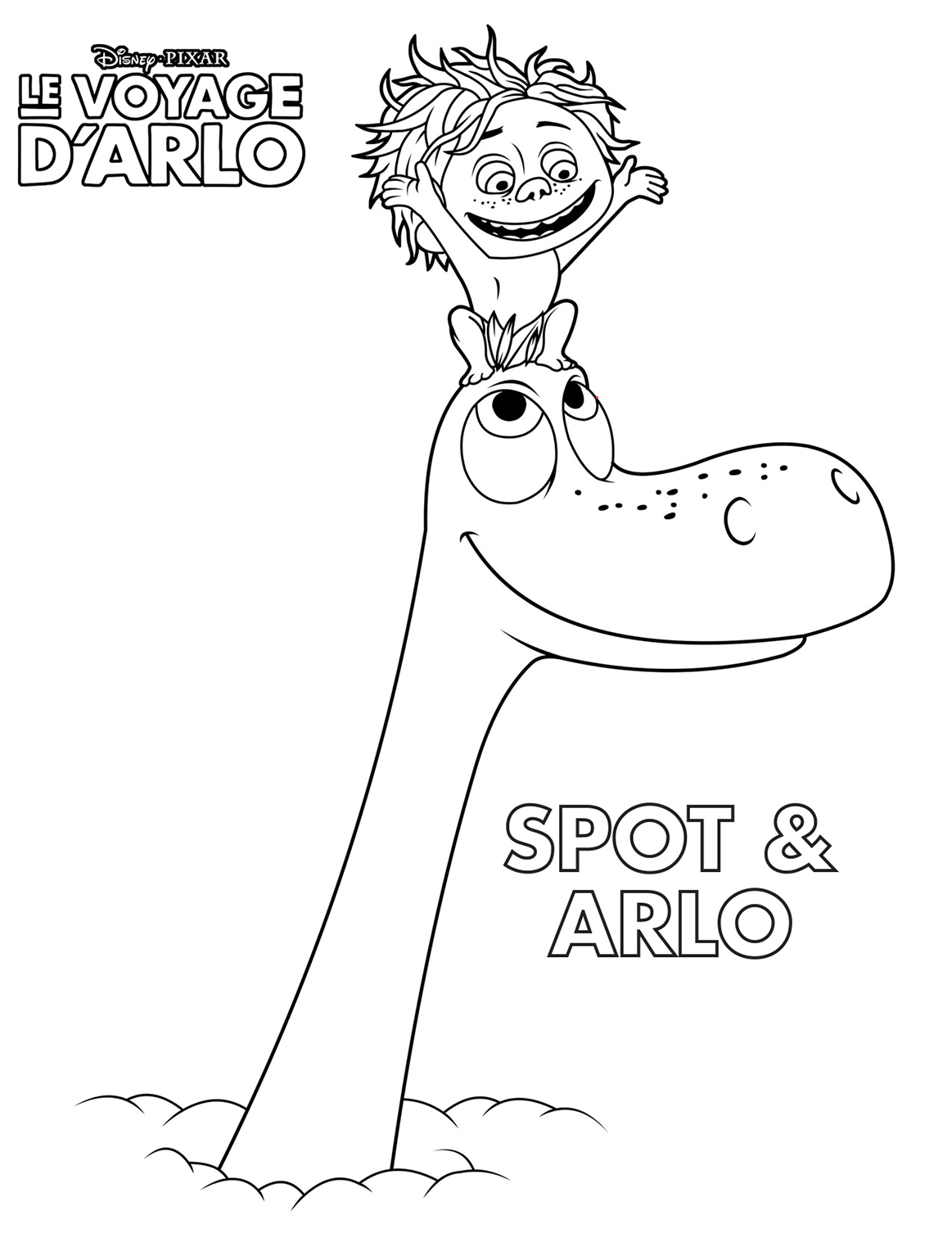 Spot est sur la tête D'arlo