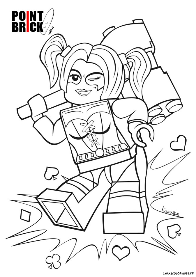 coloriage personnage harley quinn lego