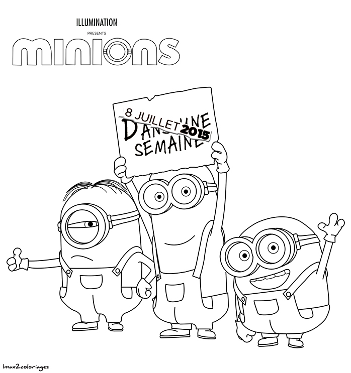 coloriage affiche les minions