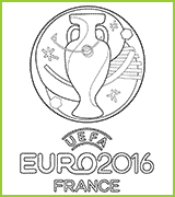 coloriage euro 2016  le logo