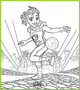 coloriage euro 2021 la mascotte skiilzy