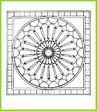 Mandala cercles et carrés