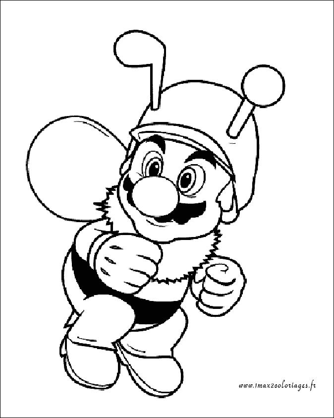 marioen abeille coloriage