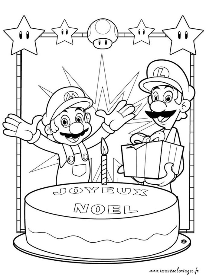 mario et luyigi coloriage