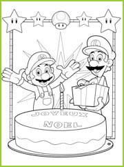 mario et luigi coloriage